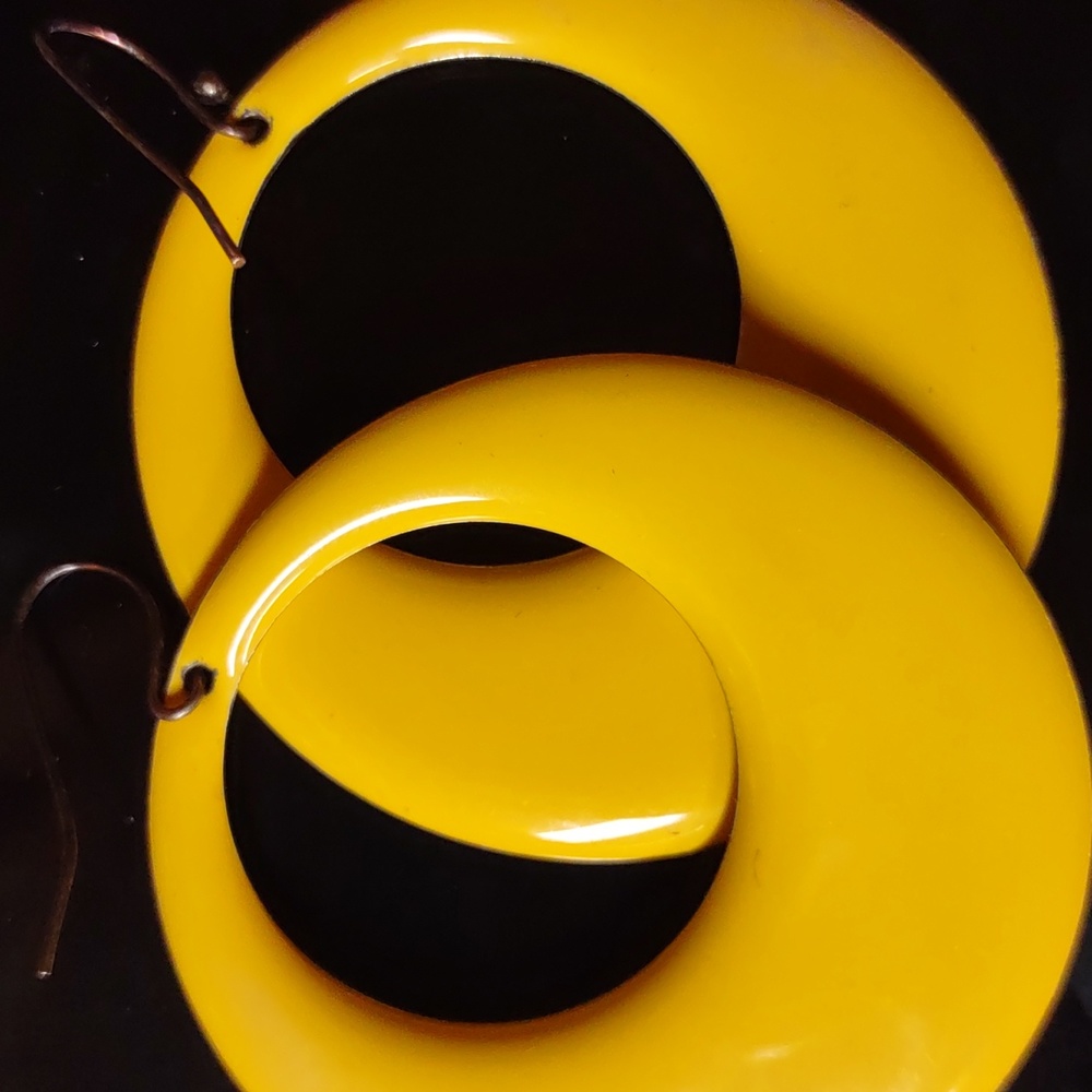 Earrings. Vintage. Yellow